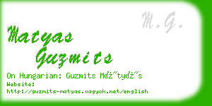 matyas guzmits business card
